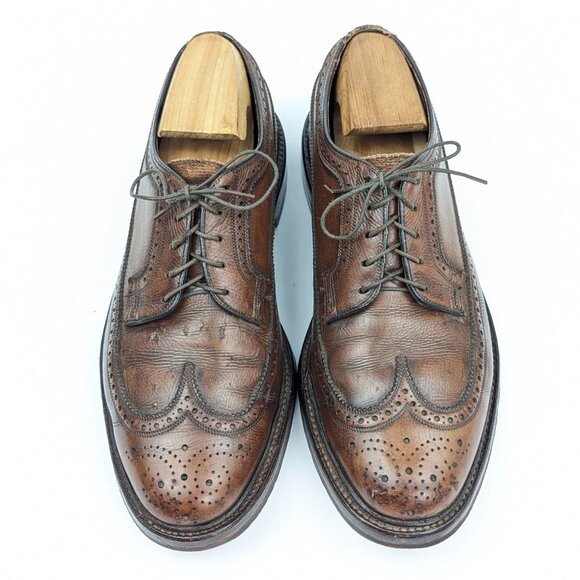 Vintage Florsheim V-Cleat Mens Shoes Size 9 D Wingtip Long Wings main image 5